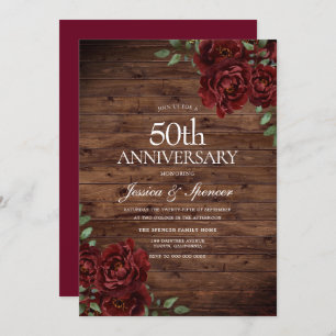 Invitación Aniversario del 50° Aniversario de la Rosa Roja de