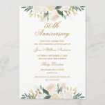 Invitación Aniversario del 50° Aniversario del Boda de la Flo<br><div class="desc">Invitación más elegante al 50° Aniversario Boda en la Pequeña Tienda Bayleigh!</div>