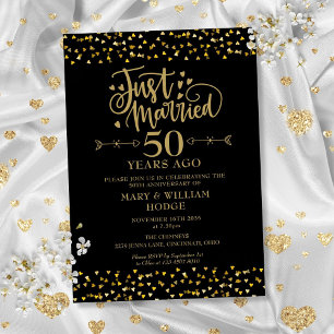 Invitación Aniversario del 50° Boda recién casado