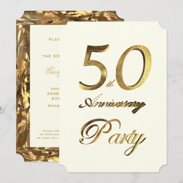 Invitación Aniversario del 50 de Aniversario de la Marfil Ele (Anverso / Reverso)
