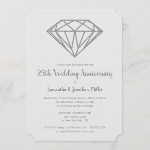 Invitación Aniversario del 60° Boda del Diamante