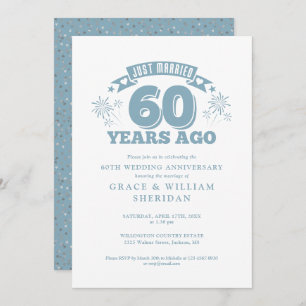 Invitación Aniversario del 60° Boda recién casado
