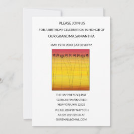 Invitación Aniversario del Amanecer del verano tropical cúbic