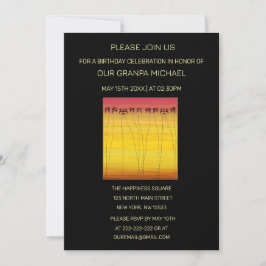 Invitación Aniversario del Amanecer del verano tropical cúbic