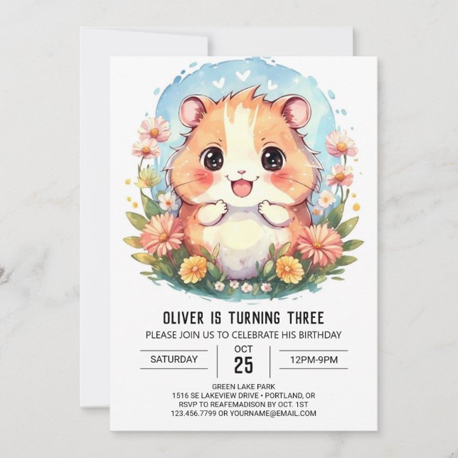 Invitación Aniversario del Amarre Digital Cute (Anverso)