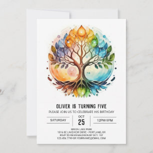 Invitación Aniversario del árbol soñado de los niños