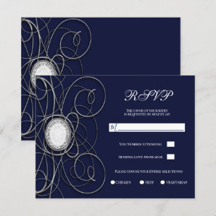 Invitación Aniversario del azotazo azul y del diamante plata