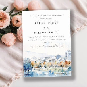 Invitación Aniversario del Boda de acuarela de San José de Ca