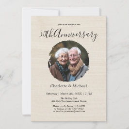 Invitación Aniversario del Boda de acuarela moderna foto de B