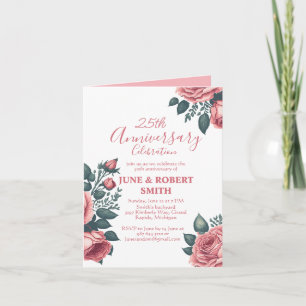 Invitación Aniversario del boda de Golden Blue