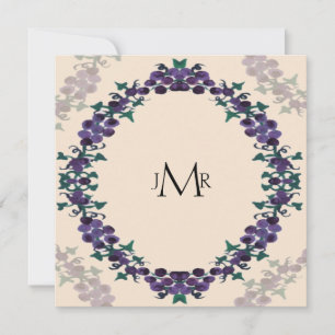 Invitación Aniversario del Boda de la corona de Grapevine