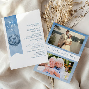 Invitación Aniversario del Boda de la fotografía de la acuare