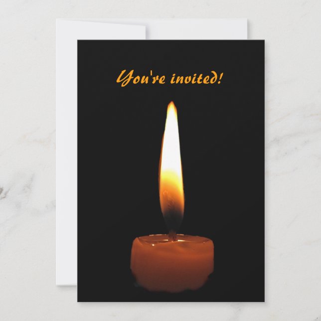Invitación Aniversario del Boda de las velas (Anverso)