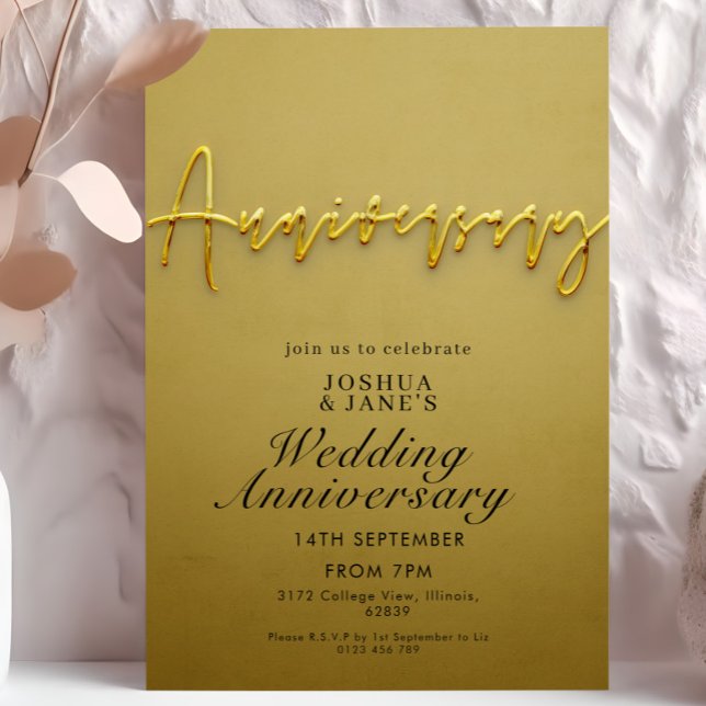 Invitación Aniversario del Boda de Oro (Subido por el creador)