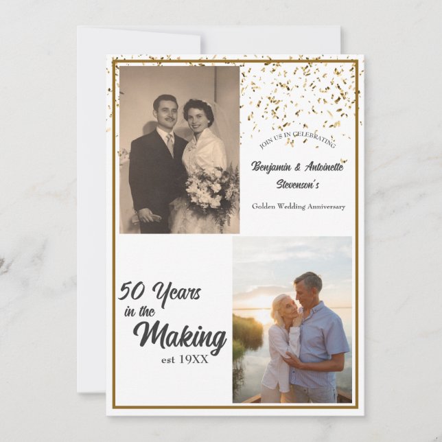 Invitación Aniversario del Boda de Oro (Anverso)