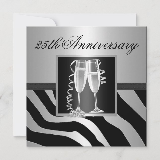 Invitación Aniversario del Boda de Plata (Anverso)