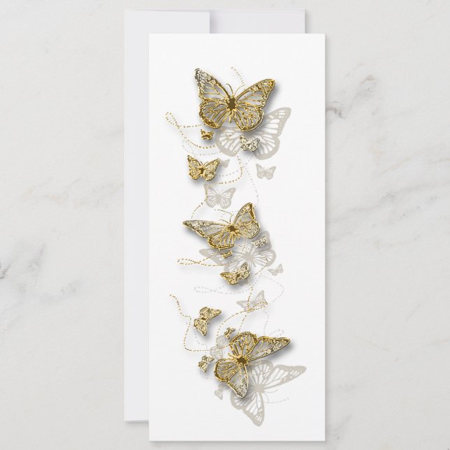 Invitación Aniversario del boda del compromiso blanco dorado (Anverso)