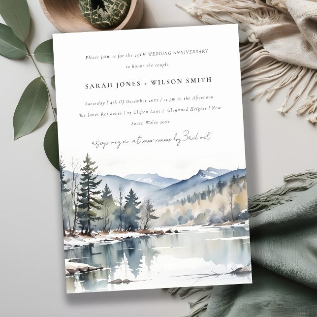 Invitación Aniversario del Boda del Lago de la Montaña de la  (Subido por el creador)