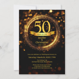 Invitación Aniversario del Boda del nombre del año de edición