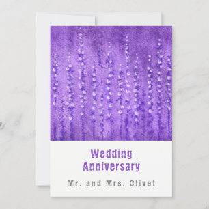 Invitación Aniversario del Boda Lilac Lupines