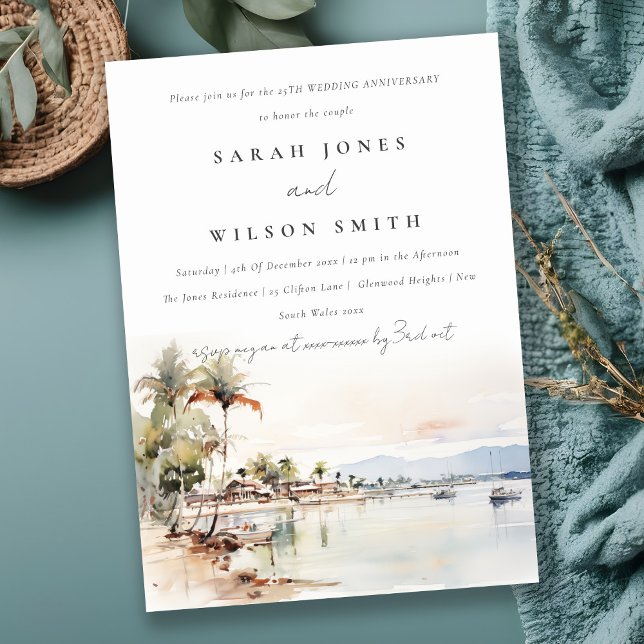 Invitación Aniversario del Boda paisajístico de Montego Bay J (Subido por el creador)