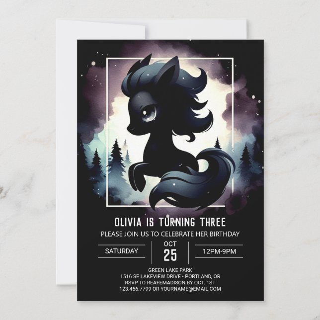 Invitación Aniversario del Caballo de Cute (Anverso)