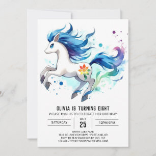 Invitación Aniversario del Caballo de los Niños de la moda