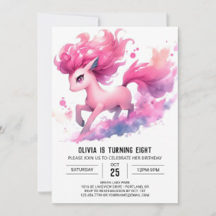 Invitación Aniversario del Caballo de Niños Elegantes