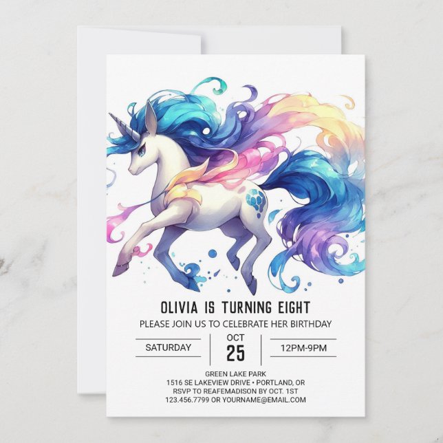 Invitación Aniversario del Caballo de Niños Rústicos (Anverso)