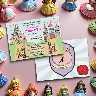 Invitación Aniversario del castillo de Fairytale de la Prince