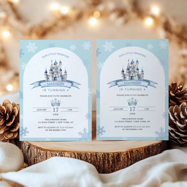 Invitación Aniversario del Castillo de Hielo de la Pequeña Pr (Subido por el creador)