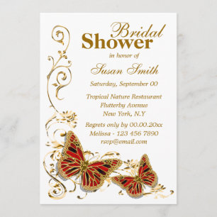 Invitación Aniversario del compromiso del boda rojo dorado