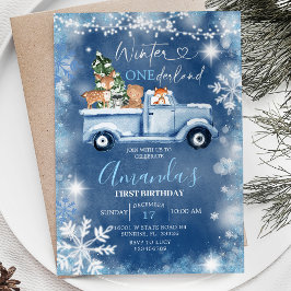 Invitación Aniversario del Copo de Nieve Blanco de Onederland