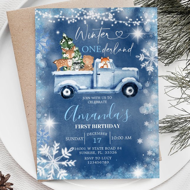 Invitación Aniversario del Copo de Nieve Blanco de Onederland (Subido por el creador)