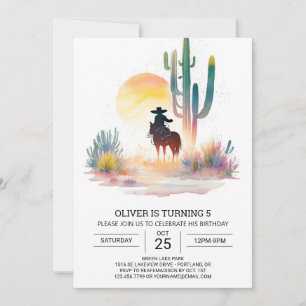 Invitación Aniversario del Cowboy del Sur Rústico