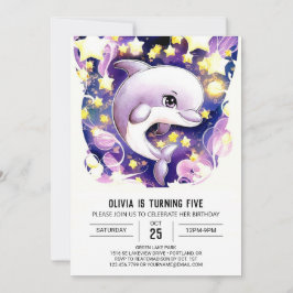 Invitación Aniversario del delfín de los niños mágicos náutic