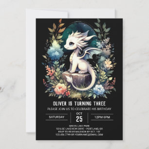 Invitación Aniversario del Dragón Digital Elegante