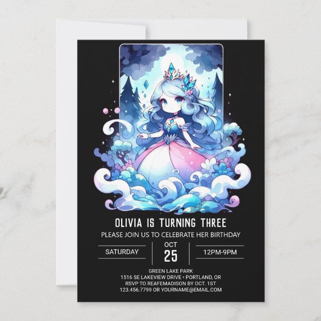 Invitación Aniversario del espléndido Castillo Princesa (Anverso)