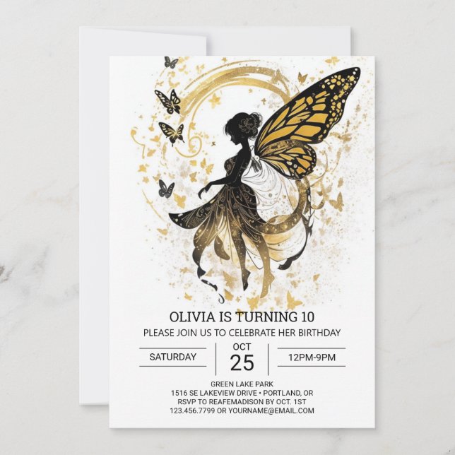 Invitación Aniversario del Fairy Garden (Anverso)