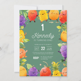 Invitación Aniversario del Fruto del Baile Cute