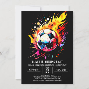 Invitación Aniversario del fútbol acuático de deportes mágico
