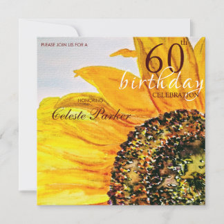 Invitación Aniversario del hito del girasol floral