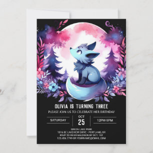 Invitación Aniversario del ingenio del lobo moderno