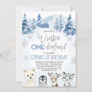 Invitación Aniversario del invierno azul del Ártico de Plata
