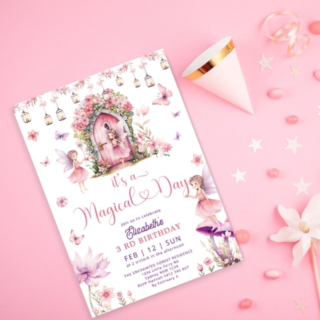 Invitación Aniversario del Jardín de Flores de Hadas Magnífic (Subido por el creador)