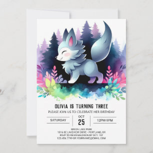 Invitación Aniversario del Lobo de Sweet Elegant