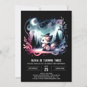 Invitación Aniversario del lobo Minimalista