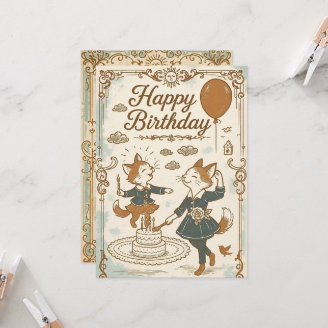 Invitación Aniversario del magnífico bosque de Woodland (Anverso/Reverso In Situ)