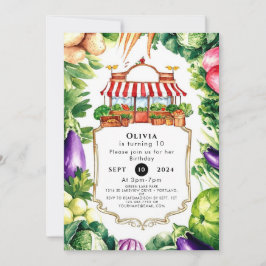 Invitación Aniversario del mercado de granjeros cultivados lo