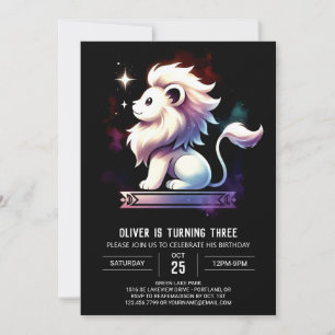 Invitación Aniversario del nacimiento de los leones de niños
